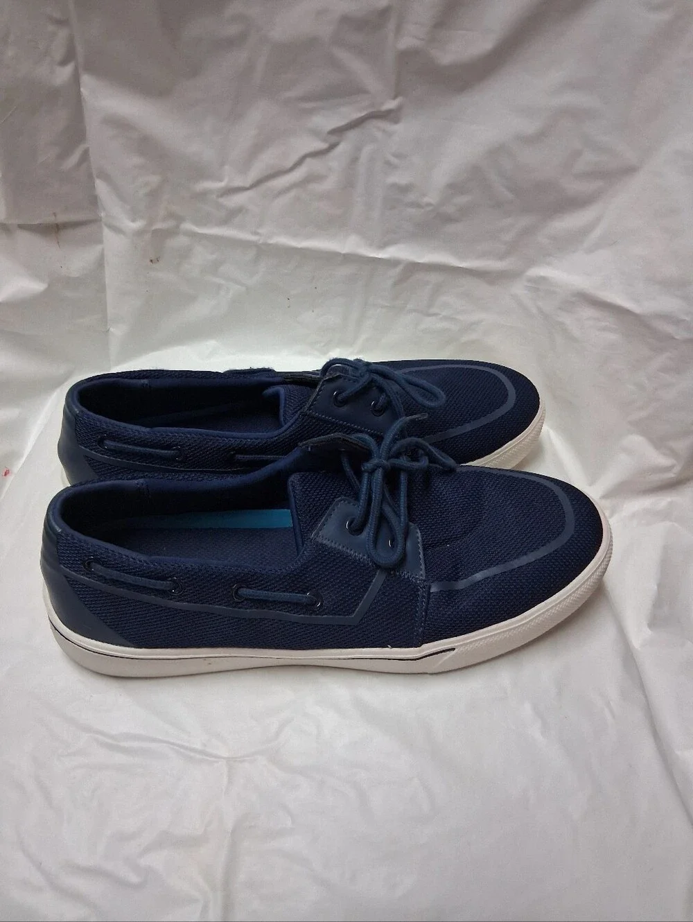 Lands' End Navy Men’s Casual Boat Shoe Size 12D Preowned
